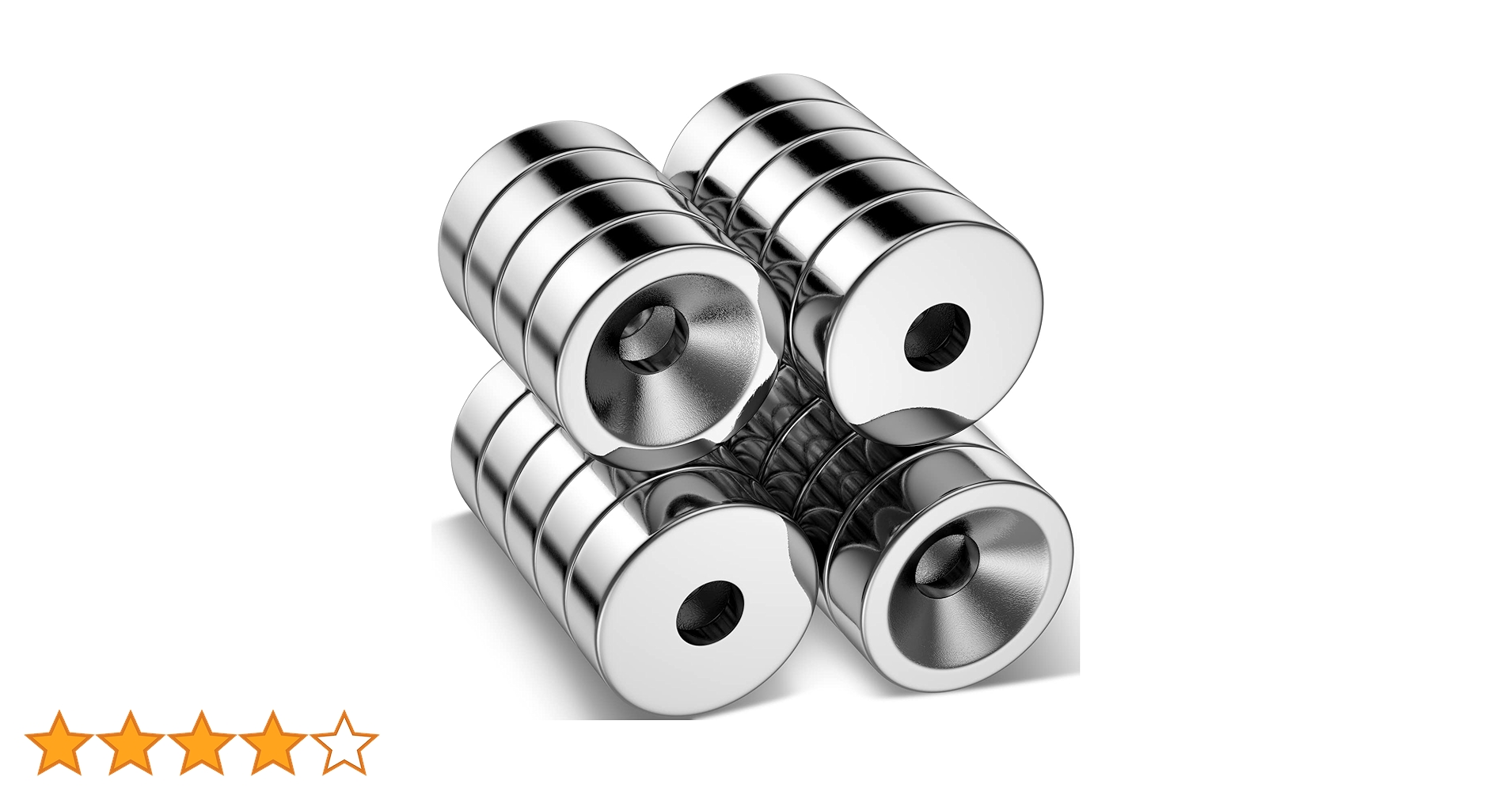 Amazon.co.jp: 8個入り マグネット,15x5mm穴径4mm小型強力穴あき